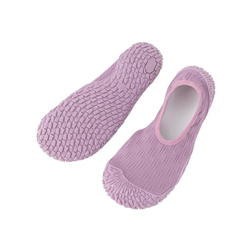 Women's Non-Slip Indoor Workout Shoes - Lightweight Breathable Yoga Pilates Shoes for Home Gym, Dance & Jump Rope | Flexible Sole with Arch Support Purple