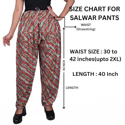 Image of FASHION GALLERY Women's Rayon Relaxed Fit Patiala Salwar with Full Length Drawstring Closure Type and Flexible Waist|Patiala Pant for Woman