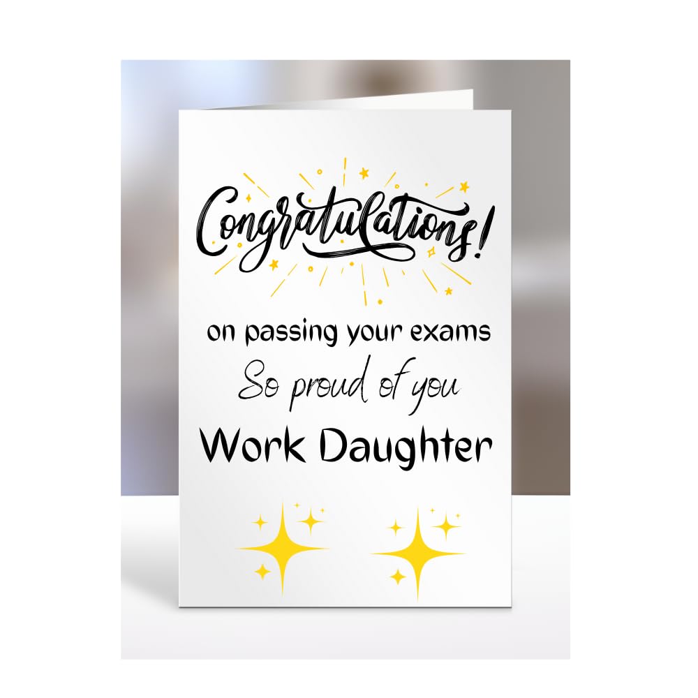 Exam Congratulations Card for Work Daughter, greetings card, men, women, female, male, him, her, presents for christmas, on passing your exams, A5-96_206 — image 1