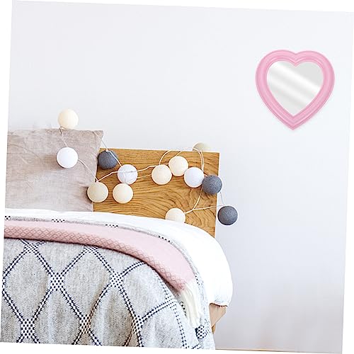 Espejo de maquillaje corazón para baño y escritorio miniatura 4