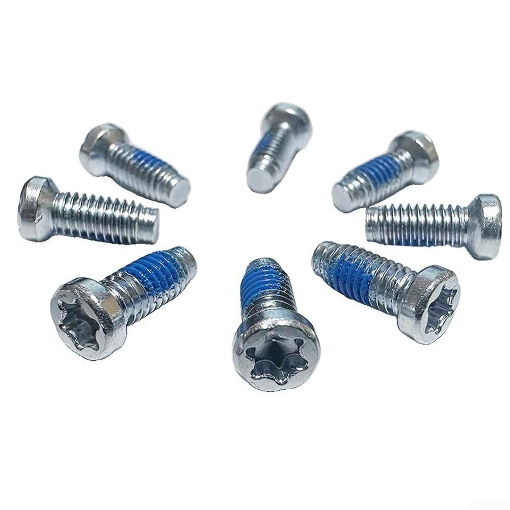 Comgooldool 8 Pcs Road Bike Chainring Bolts, for SRAM Apex Force-Red 12 Speed, Alloy Steel Crank Screws, with 3.9mm Precision Diameter, T20 Install, Lightweight Silver Hardware