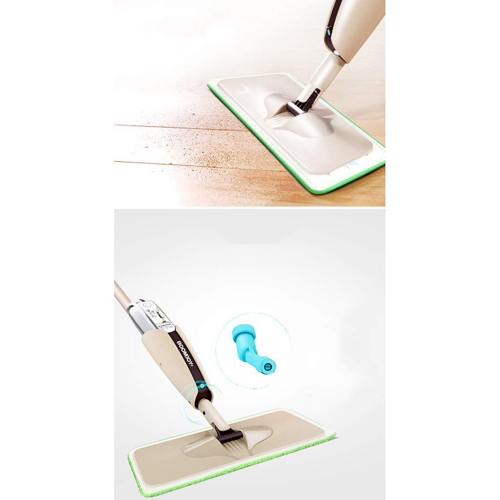 DWW Fregona en Spray, fregona de Microfibra para Pisos de Madera Dura - Artefacto Perezoso para la Limpieza de Pisos en húmedo o en seco (Color : Gray)