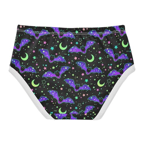 Little Girls' Soft Cotton Underwear Kids Breathable Comfort Bats Bright Stars Sky Panties Briefs Toddler2