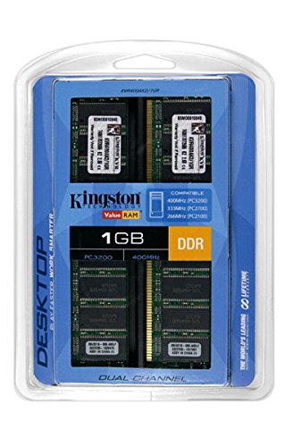 Kingston ValueRAM 1GB Kit (2x512MB Modules) 400MHz PC3200 DDR