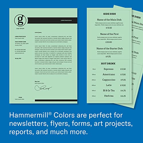 Image of Hammermill Colors Green, 20lb, 8.5x11, 500 Sheets /1 Ream, (103366R) by Hammermill