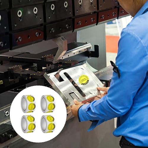 2000 Stück Prüfplaketten 25mm Prüfaufkleber Selbstklebend Wartungsetiketten Mehrjahresprüfplaketten 2026-2031 Gelb Prüfsiegel Elektrogeräte Leitern und Tritte Kabel Gelb