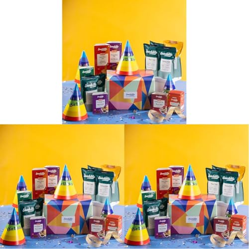 Image of Snackible Birthday Gift Box | Box of 12 Healthy Snacks | Not Fried | No Maida | Rich in Protein & Fibre | Healthy Gifting Option | Sweet & Savoury Snacks (Pack of 3)