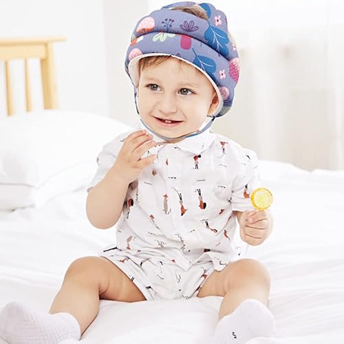 Miniatura 5 de Casco para caminar para niños pequeños, antigolpes, protección contra golpes, casco de seguridad, ajustable, transpirable, para niños, anticaídas,