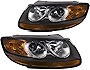 Bingbingmotor BRYGHT Headlight Assembly Compatible with 2007-2009 Hyundai SANTA FE 6 Pin Replacement Halogen OE Headlamp, Driver and Passenger Side (Bulbs Included)
