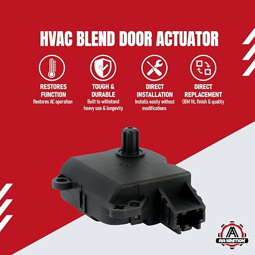 Image of HVAC Air Blend Door Actuator - Replaces YH-1779, AA5Z-19E616-C, 604-234 - Compatible with Ford & Lincoln Vehicles - Explorer 2011-2017, Flex 2011-2016, Taurus 2008-2017, MKS and MKT 2011-2015