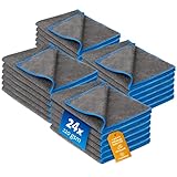 Carbigo® Profi Mikrofasertücher mit 220 GSM – Extrem saugstark & lackschonend dank weicher Mikrofaser – Fusselfreie Poliertücher zur Reinigung von Auto und Motorrad – Mikrofasertücher Auto 30x40cm(24)