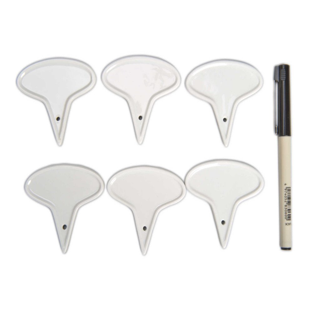 BaiBia Cordon Bleu-901387G-S/6 Cheese Marker w/Erasable Pen Gift Boxed-White