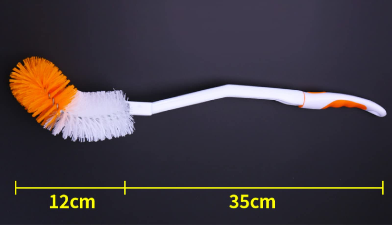 Gebogene Toilettenbürste, abgewinkeltes Kunststoff-Reinigungswerkzeug für Tiefenreinigung unter Rand, mühelose hygienische Toilettenpflege, effektiver Eckreiniger für maximale Hygiene