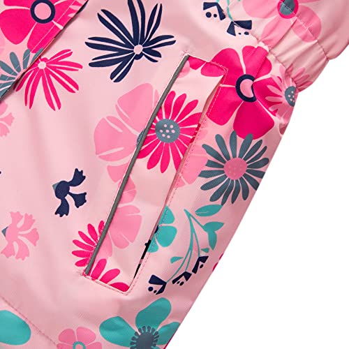 Girls Rain Jacket, Windbreaker Kids Raincoat Waterproof Zip Jacket with Fleece Liner4
