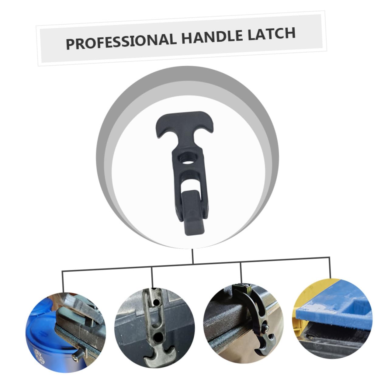 2 Sets Flexible Rubber Iron T-Handle Hasp Draw Latch