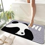 Hi Space Panda Bathroom Rugs Mat 31.5x19.7IN Bath Mat for Bathroom Non Slip Machine Washable Soft Absorbent Cute Bath Rug Plush Bath Carpet for Tub Shower Sink Fluffy Entryway Doormat