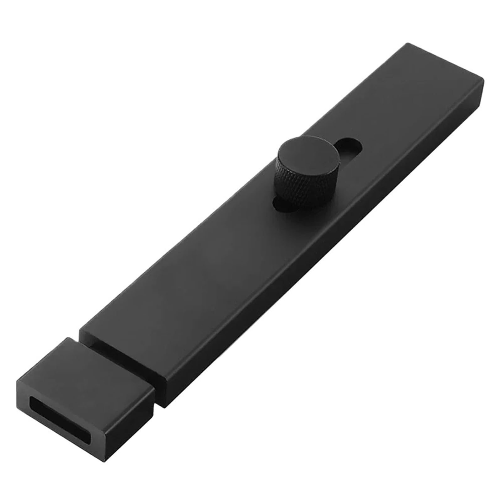 Gate Bolt Door Lock Latch Punch-Free Bolt Sliding Bolts Anti-Theft Security Aluminum Alloy Toilet Gate Hardware(Black 200mm)