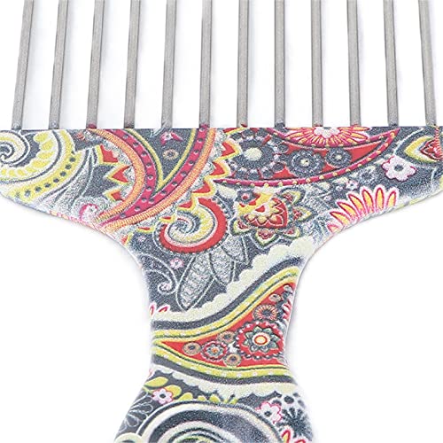 Peine Afro Pick ANGGREK de acero inoxidable para cabello rizado miniatura 7