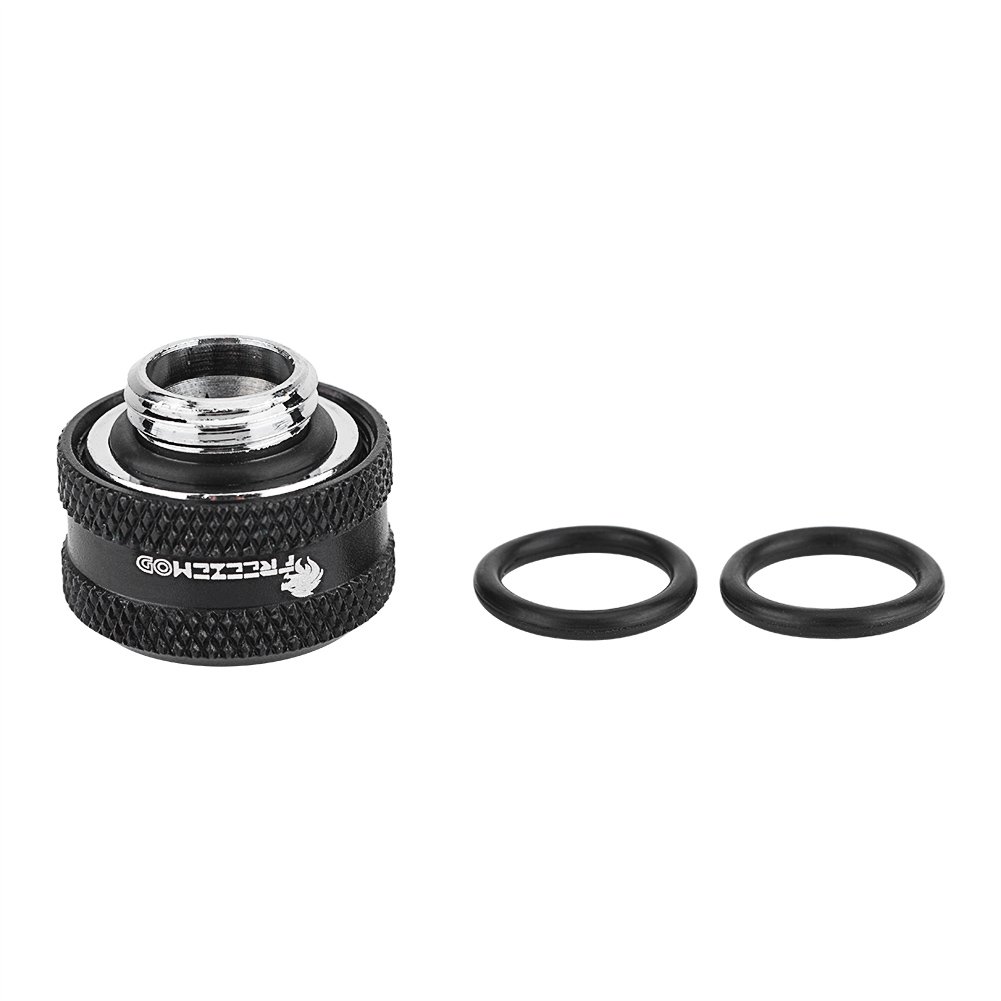 Raccordi A Compressione Per Tubo Rigido Da 16mm – Kit Da 4 Pezzi In Ottone Per Raffreddamento Acqua PC (Nero)