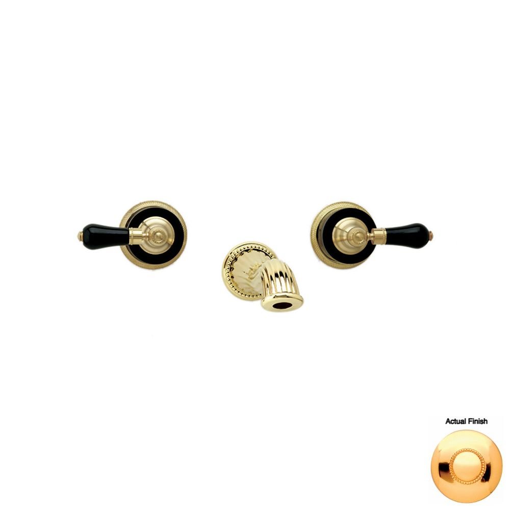 Phylrich WL274 025 - Regent Black Onyx Handle Wall Mounted Lavatory Faucet