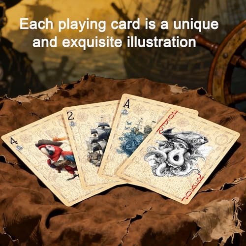 Cartas de Póker con diseño temático de piratas miniatura 3