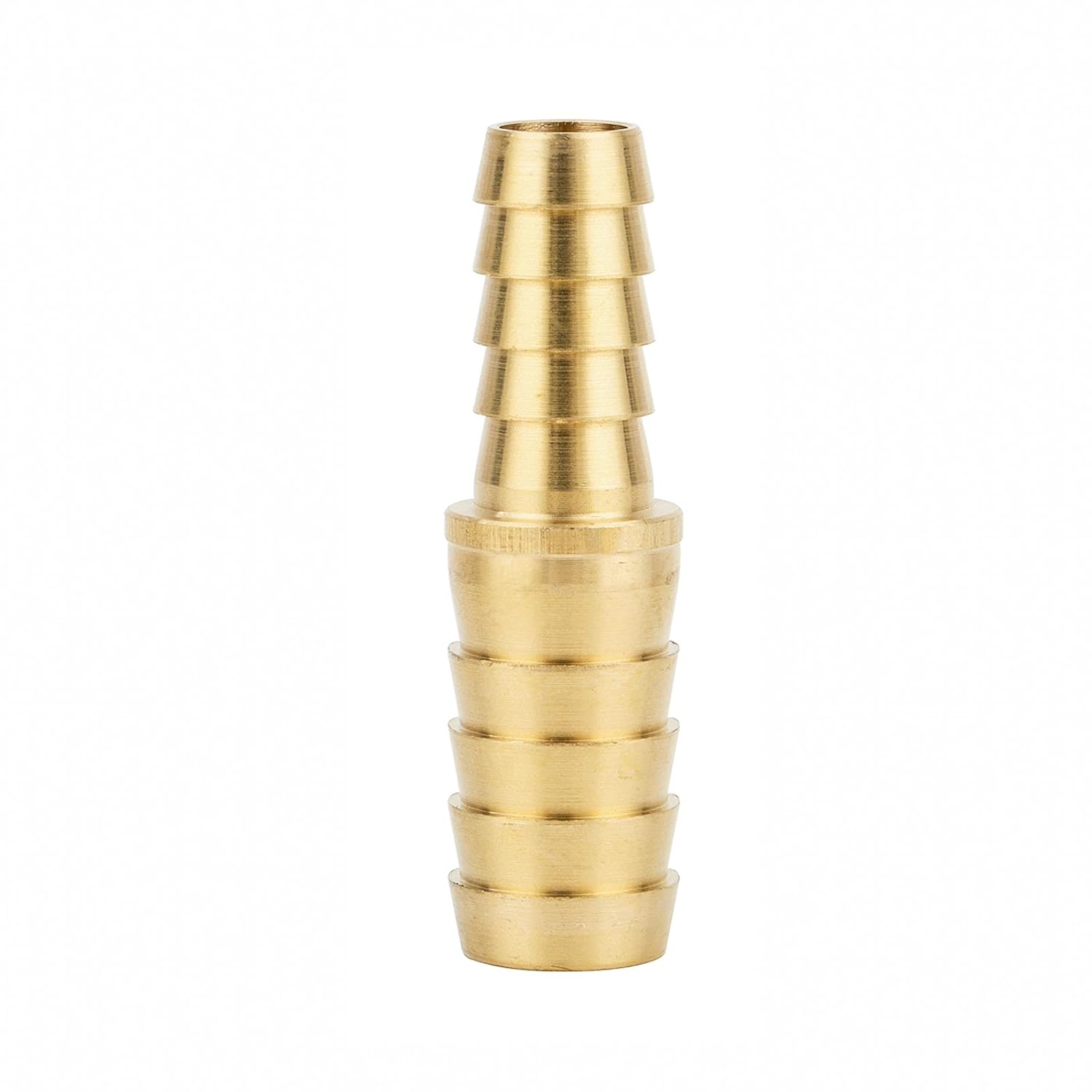 Metalwork 3/8" Barbed x 1/4" Barbed Brass Reducing Hose Fitting Reducer Splicer Mender Union Air Water Fuel Joiner (Pack of 2)