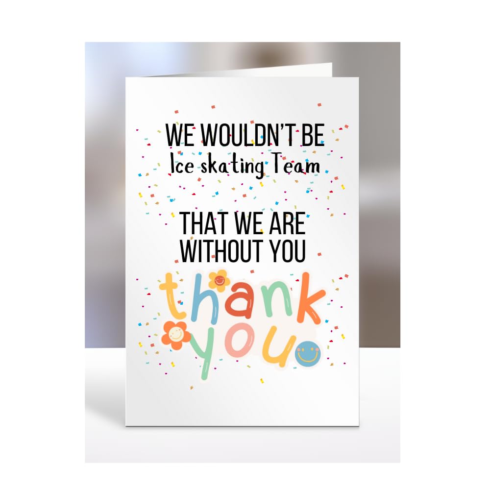 Ice skating Card for ice skater, Coach Gift, Thank You Present for Men or Women, Leaving or Retirement, Presents for Christmas, A5-157_51 — image 1