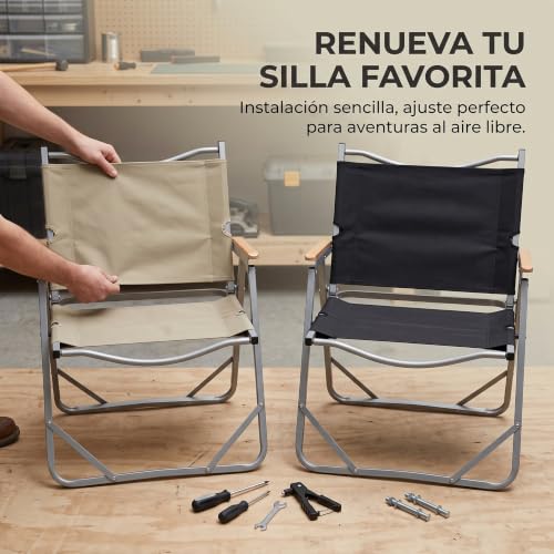 Repuesto silla camping YWJLQH de lona acolchada con tornillos 5