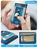 ExtreLife Magnetic Wallet for iPhone 16/15/14/13/12 Series, 9-Card Holder, Airtag Holder, Adjustable Stand, RFID Blocking, Blue - Image 3