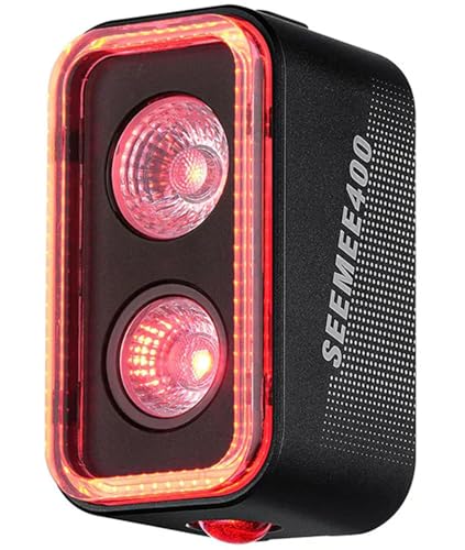 Magicshine SEEMEE 400 Luz Trasera para Bicicleta 400 LM, OptiTracing 360°, Sensor de Freno, Ant+, USB-C, IPX6, batería 1600 mAh