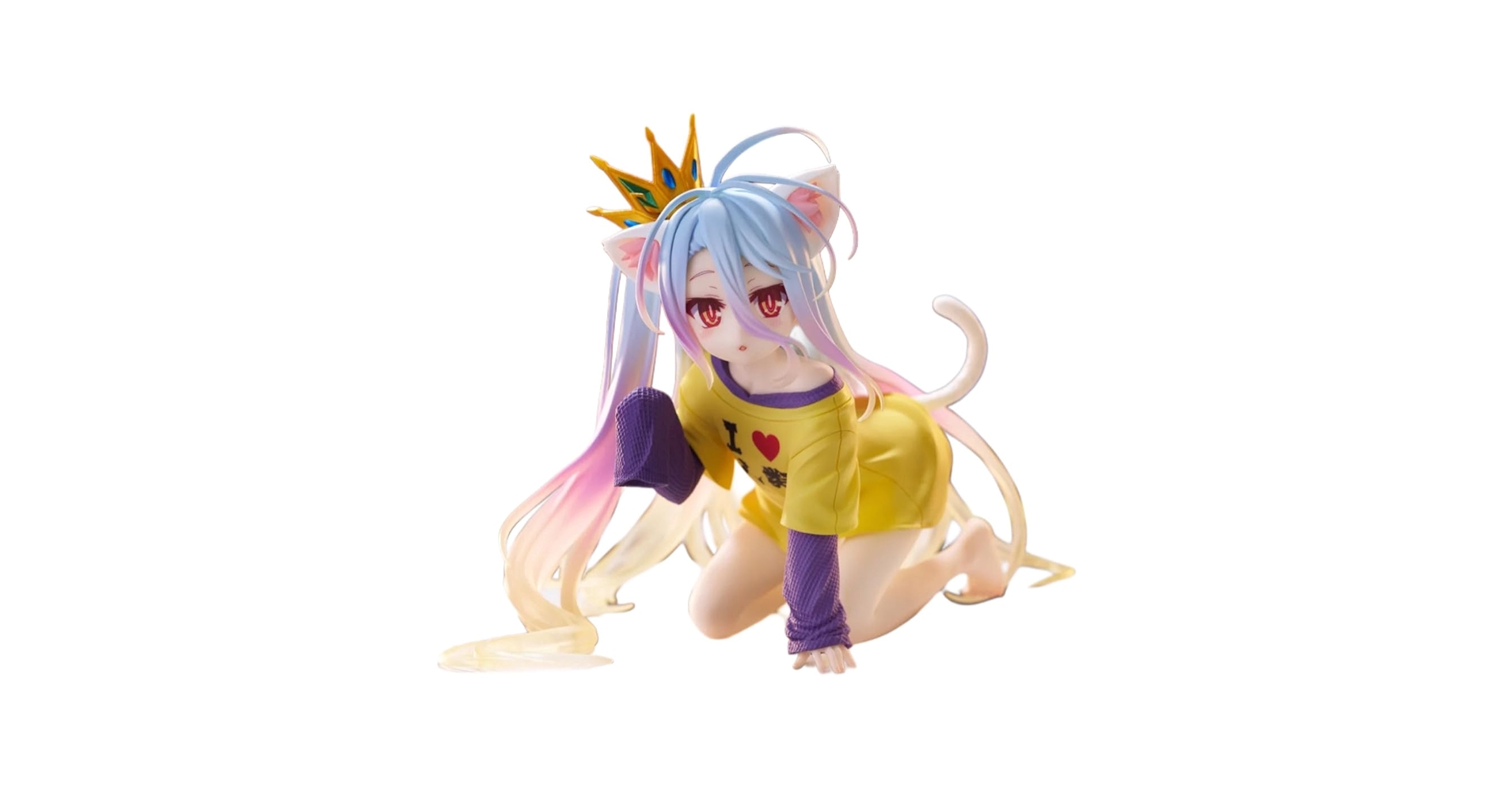 ノーゲーム・ノーライフ Desktop Cute フィギュア 白 猫耳Tシャツ ノーゲーム・ノーライフ（ノゲノラ） 白～猫耳Tシャツver