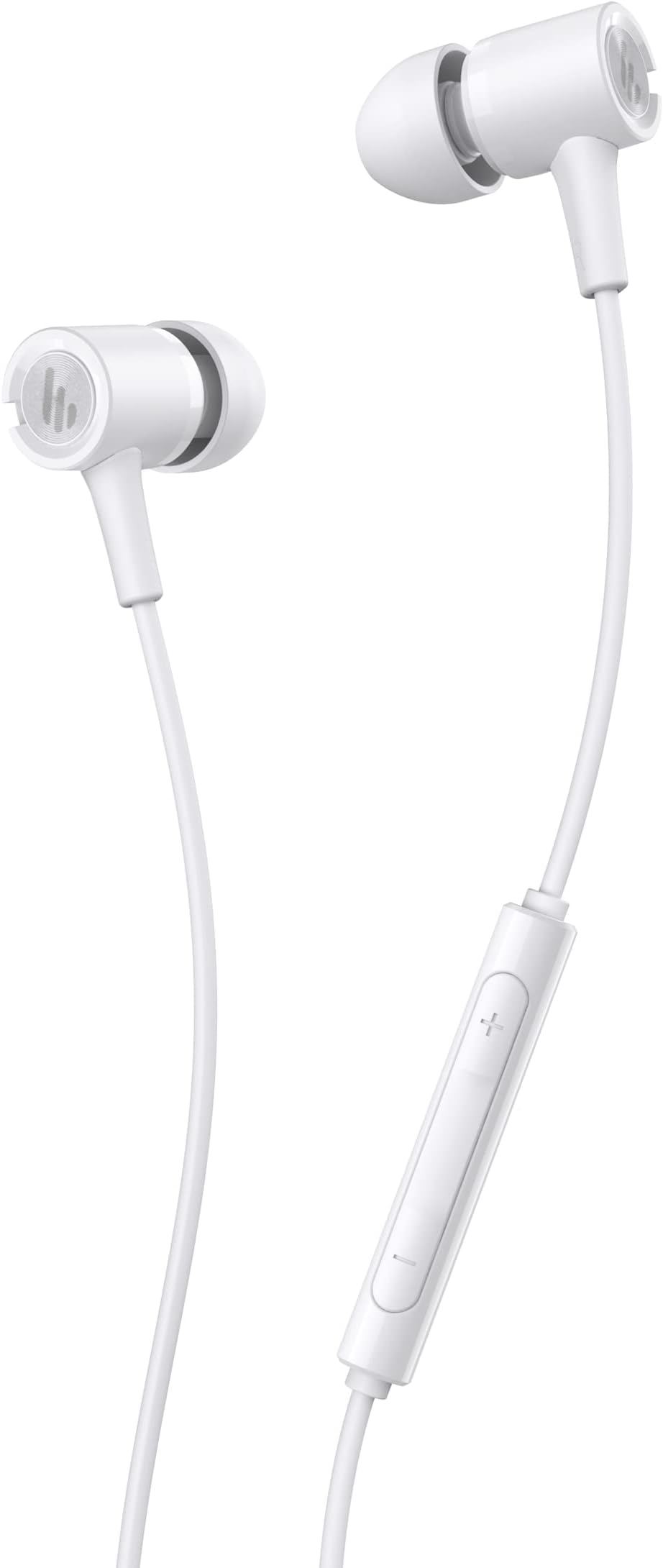 P205 In-Ear Headphones with Mic and Inline Control 3.5mm Wired Stereo Earphones Earbuds with Mic and Remote Control - White, medium