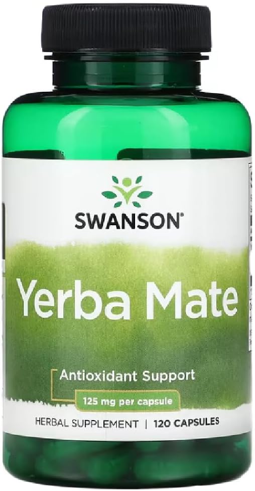 Swanson – Yerba Mate, 125mg | Energy and Metabolism Support – 120 Capsules