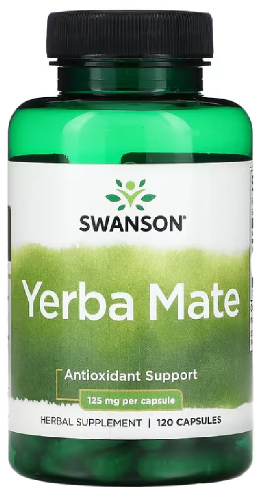 Swansons Swanson - Yerba Mate, 125mg | Energy and Metabolism Support - 120 Capsules