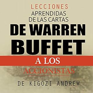Diseño de la portada del título Lecciones aprendidas de las cartas de Warren Buffet a los accionistas