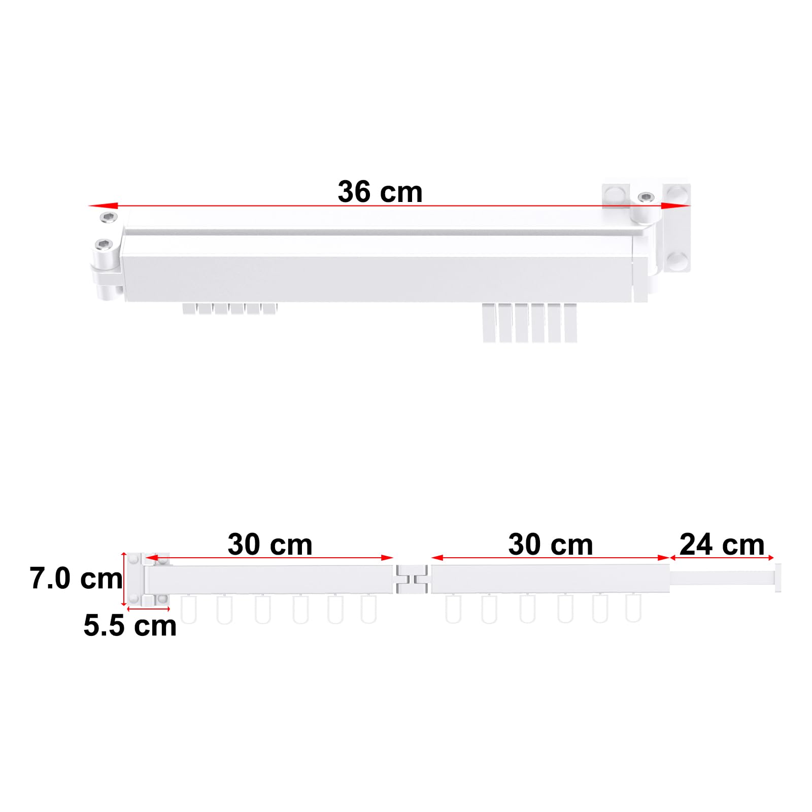 HONPHIER Drying Rack Laundry Collapsible Wall Mounted Clothes Drying Rack with Hooks Strong Clothes Airer Indoor Outdoor Saving Space Drying Racks for Balcony Bathroom - Image 2