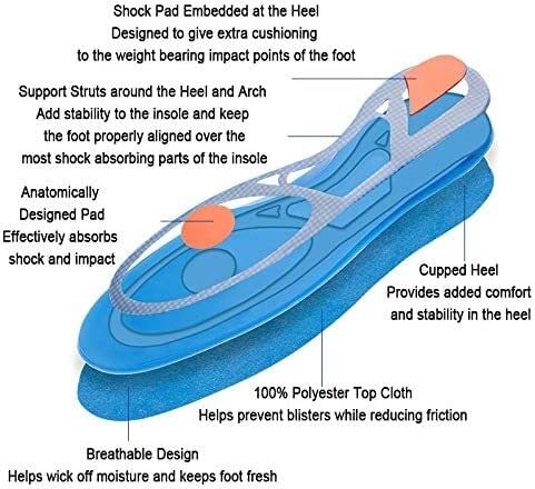 Silicon Gel Insoles Foot Care for Plantar Fasciitis Heel Spur Shoe Insoles Shock Absorption Pads Arch Orthopedic Insoles (Size : 40-42)