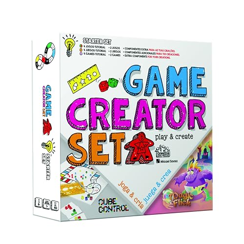 Creative Live Games Game Creator Set | Kit de Diseño para Tableros Personalizados | Set Educativo Starter con 4 Tutoriales y Componentes Adicionales | Actividad Creativa Juega y CREA en Familia