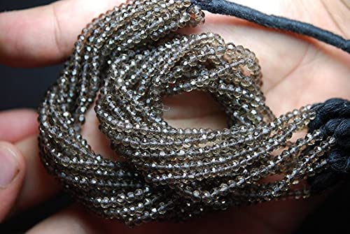 Quartz fumé facetté en perles rondelles idéal pour créer un bracelet bohème chic minimaliste