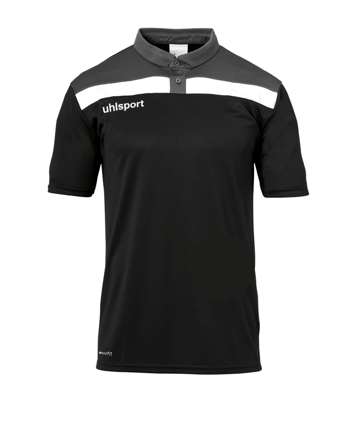 Uhlsport Offense 23 Polo Shirt Men's Polo Shirt - Black/Anthra/White, M
