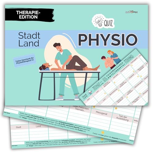 Stadt Land Physio by snaPmee - Physiotherapie Geschenk für Physiotherapeuten - Quiz Spiel mit 50 Blatt Din-A4