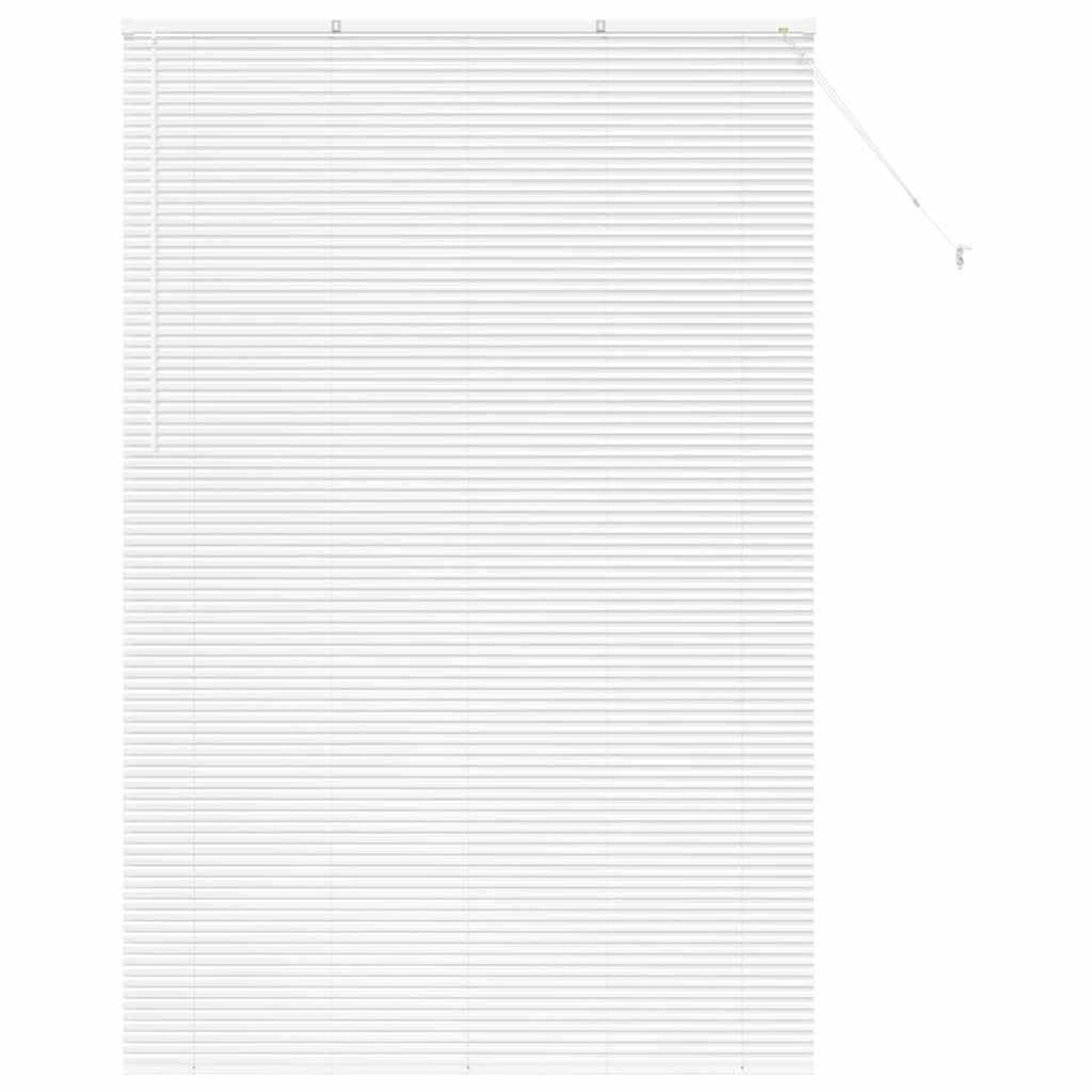 vidaXL Venetian Blinds Height Adjustable White 220 x 140 cm Aluminium, Modern Rectangular Aluminum Blinds, Adjustable Indoor Window Treatments, Light Control Privacy for Home Decor, Office