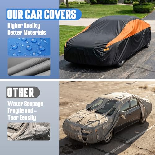 Image of GUNHYI Car Cover Custom Fit Chevy Cruze Waterproof All Weather for Automobiles, Lightweight Full Exterior Cover Outdoor Sun UV Rain Dust Snow Wind Protection.