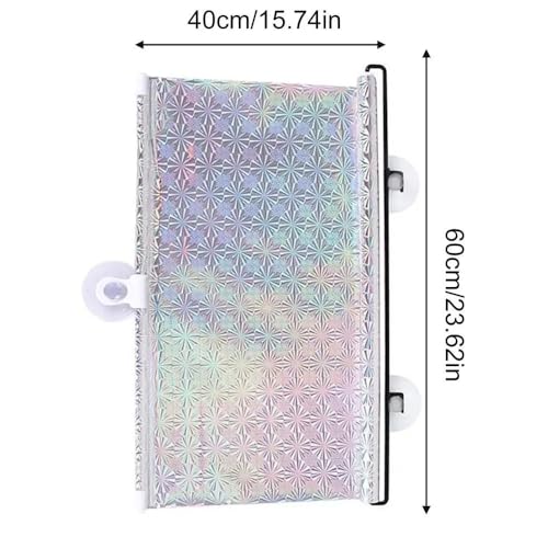 Pare-soleil rétractable pour voiture argent bloquant les rayons UV - 2