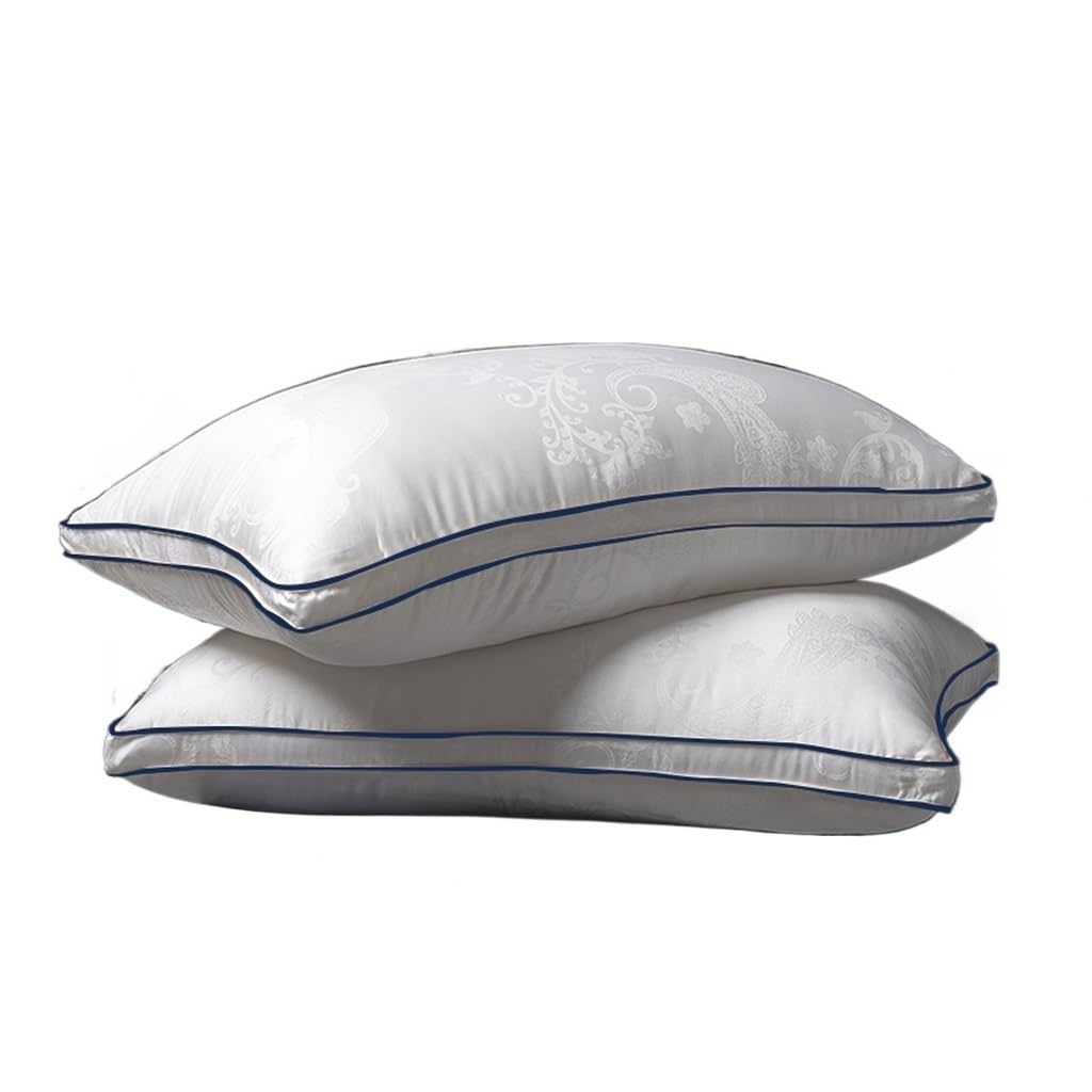 Oreillers en duvet d'oie en coton imprimé fleur pour lit douillet