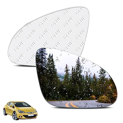 AUTOXBERT Wing Mirror Glass Right Side Convex Fit For Vauxhall Astra J 2009 2010 2011 2012 2013 2014 2015 2016 Driver Side STICK-ON Mirror