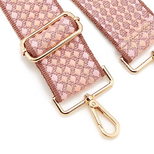 Image of Wide Shoulder Strap Adjustable Replacement Belt Guitar Style Crossbody Bag Handbag Strap Multicolor Canvas Straps(Wide:2in)(Color27)