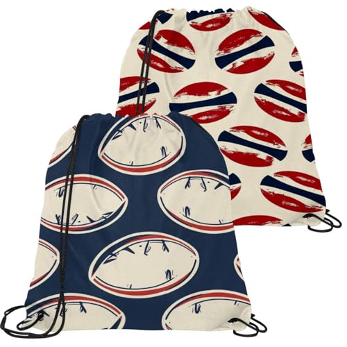 Sac de gym étanche cordon rugby pliable pour protéger vos affaires de sport | Lot de 2