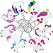 MLIAN Porte clé Emoji, Smileys Keychain en Silicone Porte-Clés Pendentif pour Décorations Enfants Cadeau de Fête Party, Anniversaire, 8Pcs (Licorne)