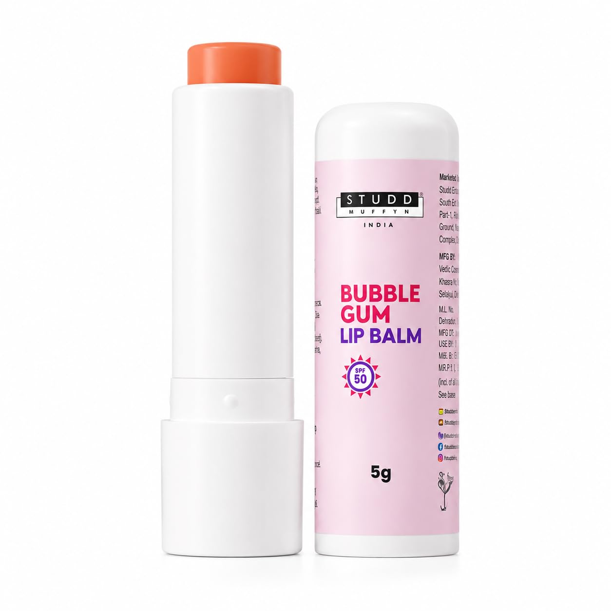 Studd Muffyn Bubble Gum Lip Balm for Dry & Chapped Lips | Deep Moisturizing & Hydrating Care | Soft Smooth Lips | For Men & Women | 5g-image-19